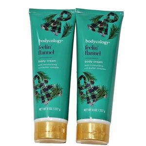 2 Pk Bodycology Feelin' Flannel Body Cream Moisturizing Rich Butter Complex 8oz